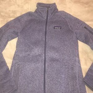 purple patagonia zip up